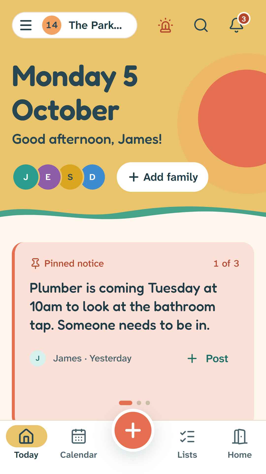 Ombrello home screen